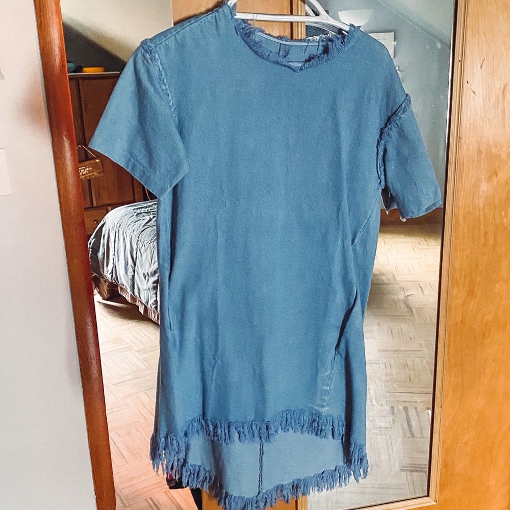 Short sleeve jean dress